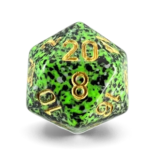 Chessex Speckled Golden Recon D20 die