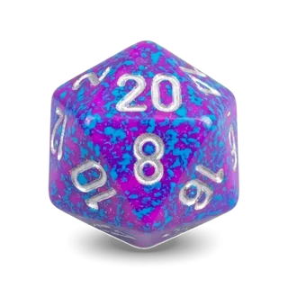 Chessex Speckled Silver Tetra D20 die