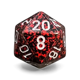 Chessex Speckled Silver Volcano D20 die