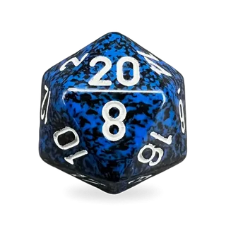 Chessex Speckled Stealth D20 die